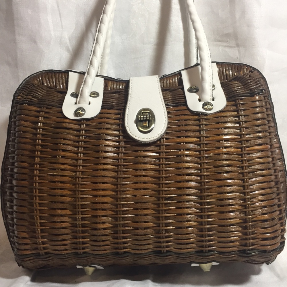 PATRICIA NASH LUCENA SPRING WICKER TWIST SATCHEL